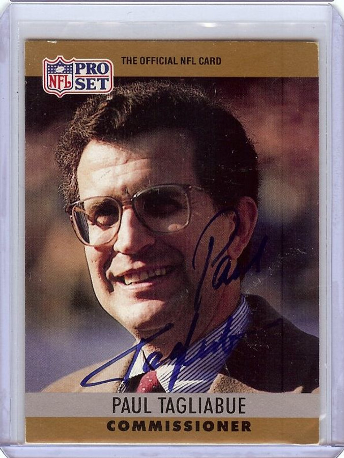 Paul Tagliabue 1990 Pro-Set Hand Signed Autograph Commissioner #2 JSA AM28197