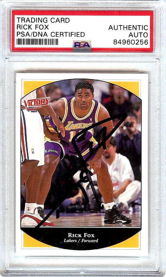 Rick Fox 1999-00 Upper Deck Victory Hand Signed Autograph Lakers #128 PSA 0256