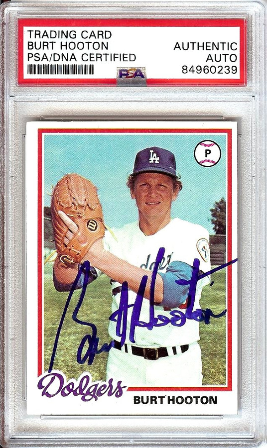 Burt Hooten 1978 Topps Hand Signed Autograph Dodgers #41 PSA 0239