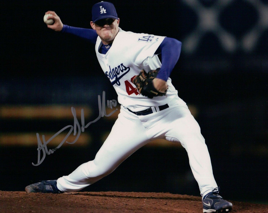 Steve Schmoll Signed 8X10 Photo Autograph Los Angeles Dodgers Silver Auto COA