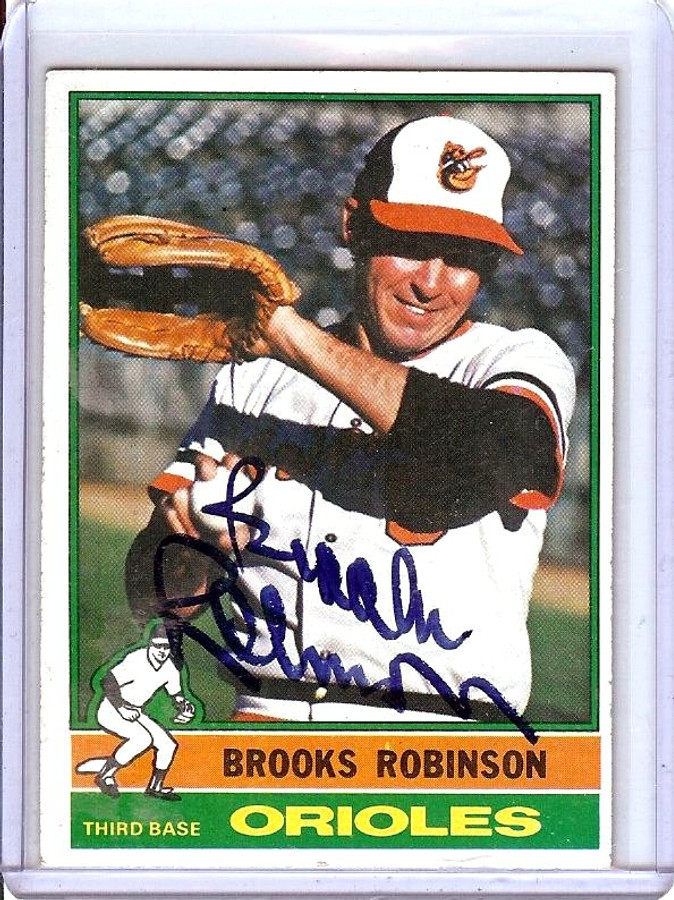 Brooks Robinson 1976 Topps Hand Signed Autograph Orioles #95 JSA AH03580