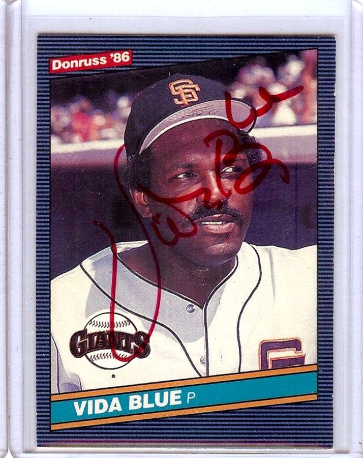 Vida Blue 1986 Donruss Hand Signed Autograph Giants #509 JSA AK83893