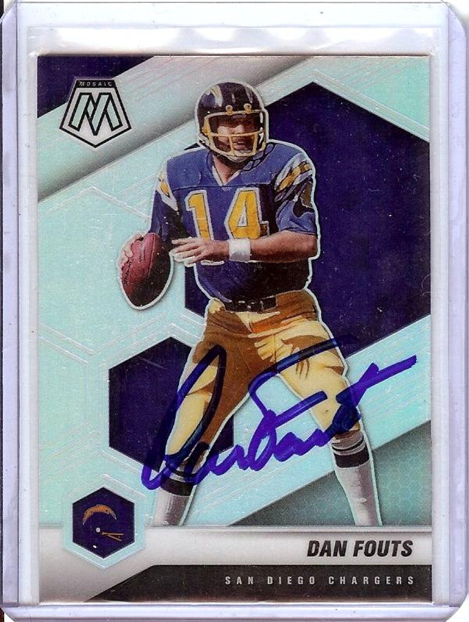 Dan Fouts 2021 Panini Mosaic Prizm Hand Signed Autograph  #112 JSA AQ10785