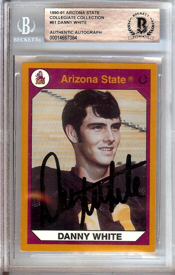 Danny White 1990-91 Arizona State Hand Signed Autograph Sun Devils #61 BAS 7384