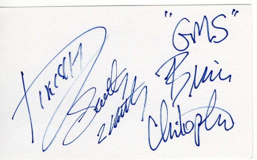 Brian Christopher Scott Taylor Rikishi Signed Autograph Index Card  JSA AM23938