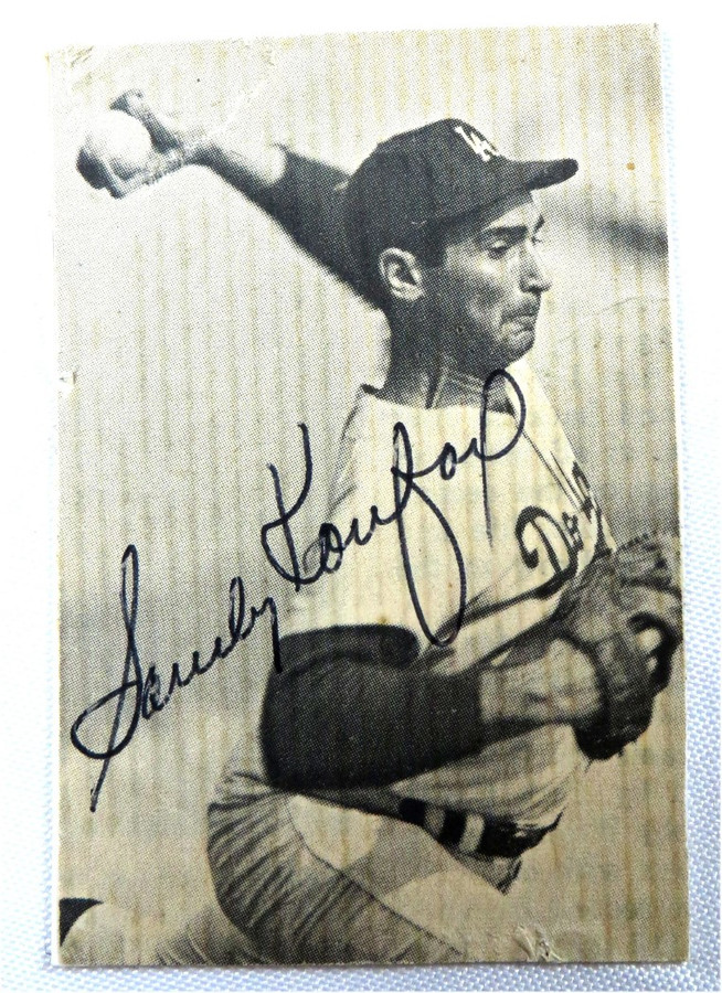 Sandy Koufax Signed Autographed Small Photo Dodgers B/W Vintage JSA AI03089