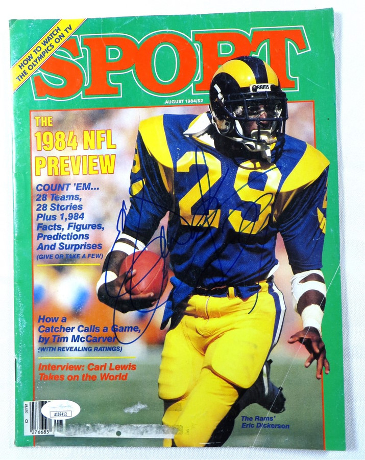 Eric Dickerson Signed Autographed Magazine Sport August 1984 Rams JSA AI69412