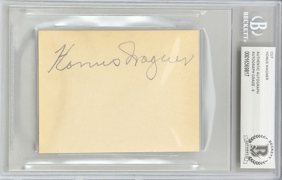 Honus Wagner Signed Autographed Cut Signature Pirates BAS Slabbed 9817 9 Auto