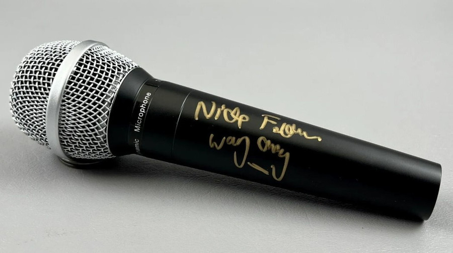 Nick Feldman Jack Hues Signed Autographed Microphone Wang Chung BAS BK41273