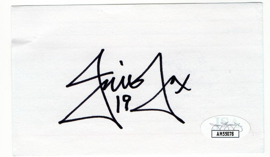 Jim Fox Signed Autographed Index Card Kings Broadcaster JSA AM55078