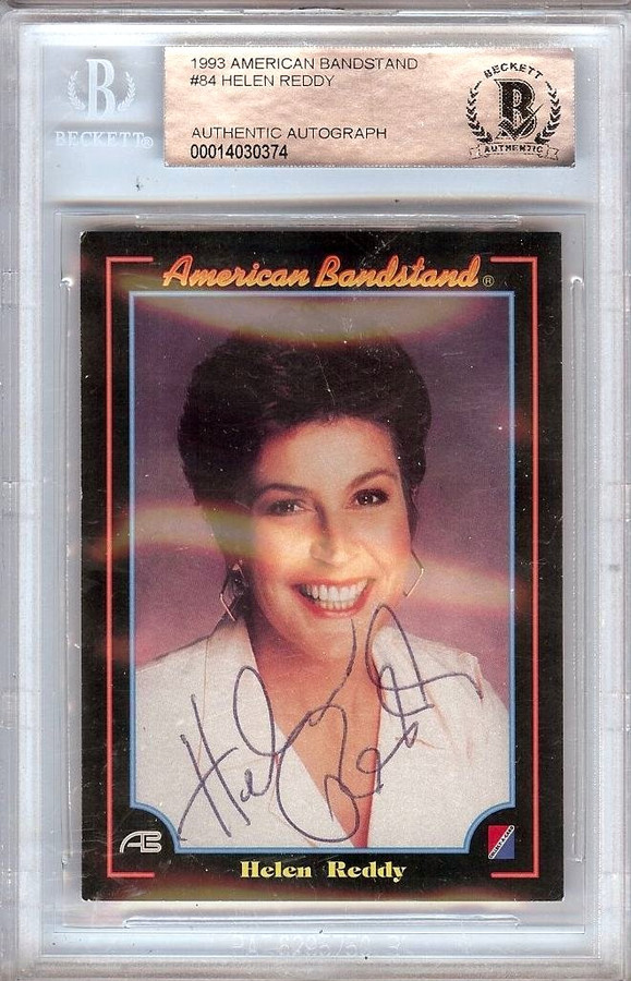 Helen Reddy Signed Autographed Trading Card 1993 American Bandstand BAS 0374