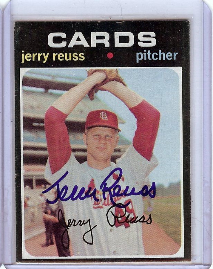 Jerry Reuss 1971 Topps Hand Signed Autograph Cardinals #158 JSA AL29439