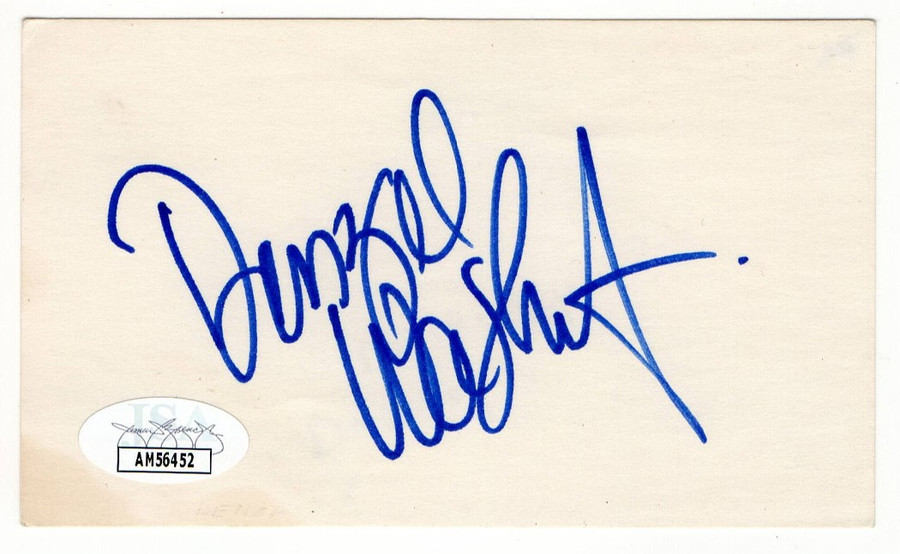 Denzel Washington Signed Autographed Index Card Training Day Flight JSA AM56452