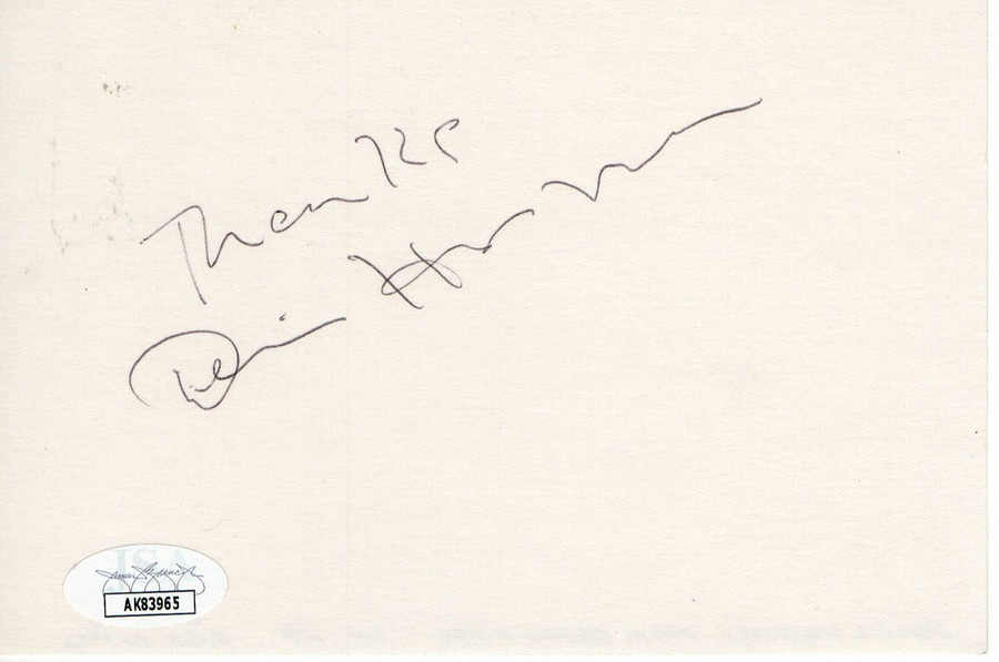 Dennis Hopper Signed Autographed Index Card Easy Rider Blue Velvet JSA AK83965