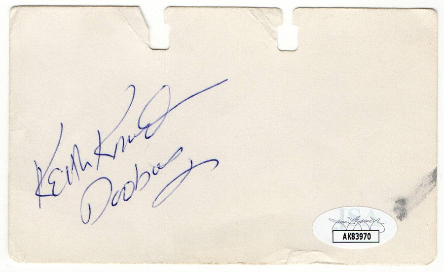Keith Knudsen Signed Autographed Rolodex Card The Doobie Brothers JSA AK83970