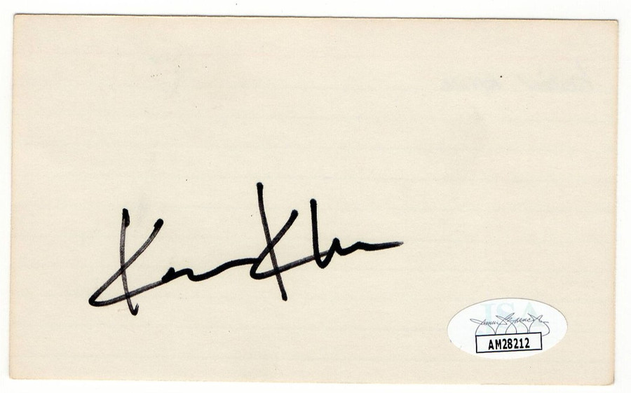 Kevin Kline Signed Autographed Index Card Dave Fish Called Wanda JSA AM28212