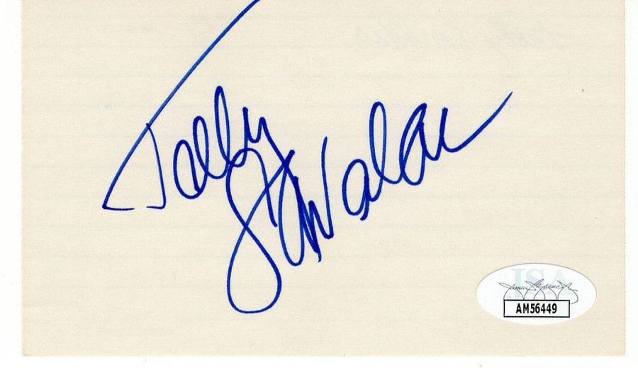 Telly Savalas Signed Autographed Index Card Kojak Actor JSA AM56449