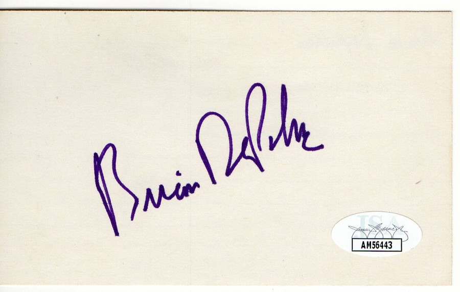 Brian de Palma Signed Autographed Index Card Scarface Director JSA AM56443
