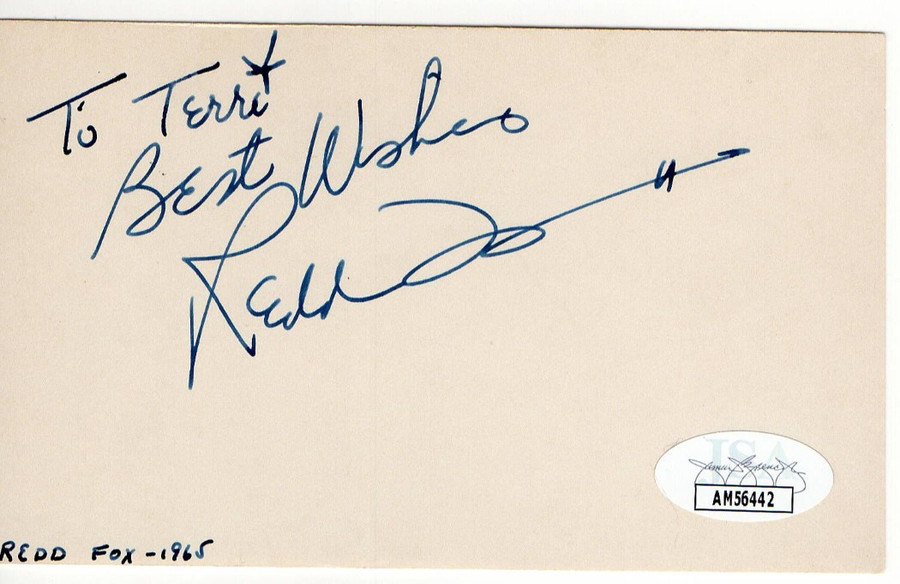 Redd Foxx Signed Autographed Index Card Sanford and Son JSA AM56442