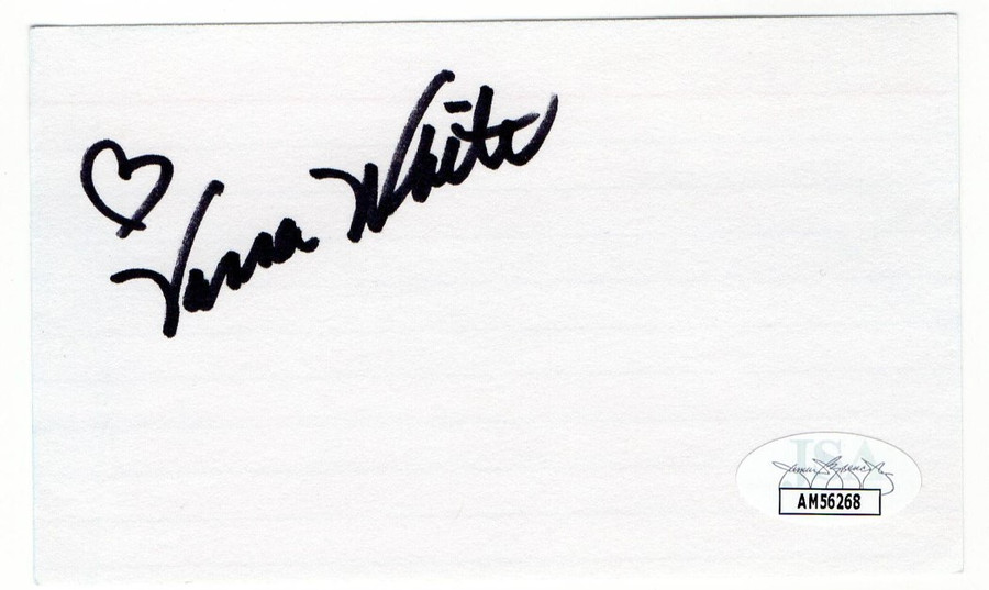 Vanna White Signed Autographed Index Card Wheel of Fortune JSA AM56268