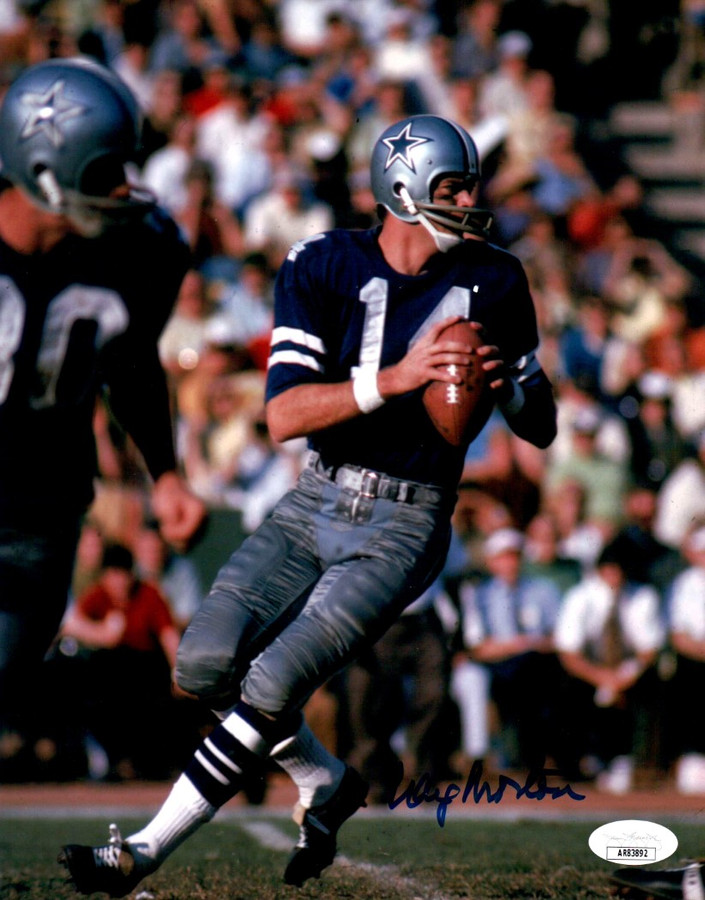 Craig Morton Signed Autographed 8X10 Photo Cowboys Vintage Drop Back JSA AR83892