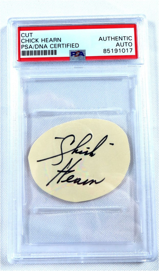 Chick Hearn Autograph Cut Signature Lakers Legendary Broadcaster PSA Slabbed