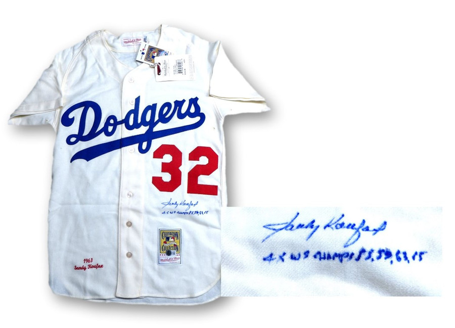 Sandy Koufax Signed Autographed Jersey Dodgers "4X WS Champs" BAS 1W343280