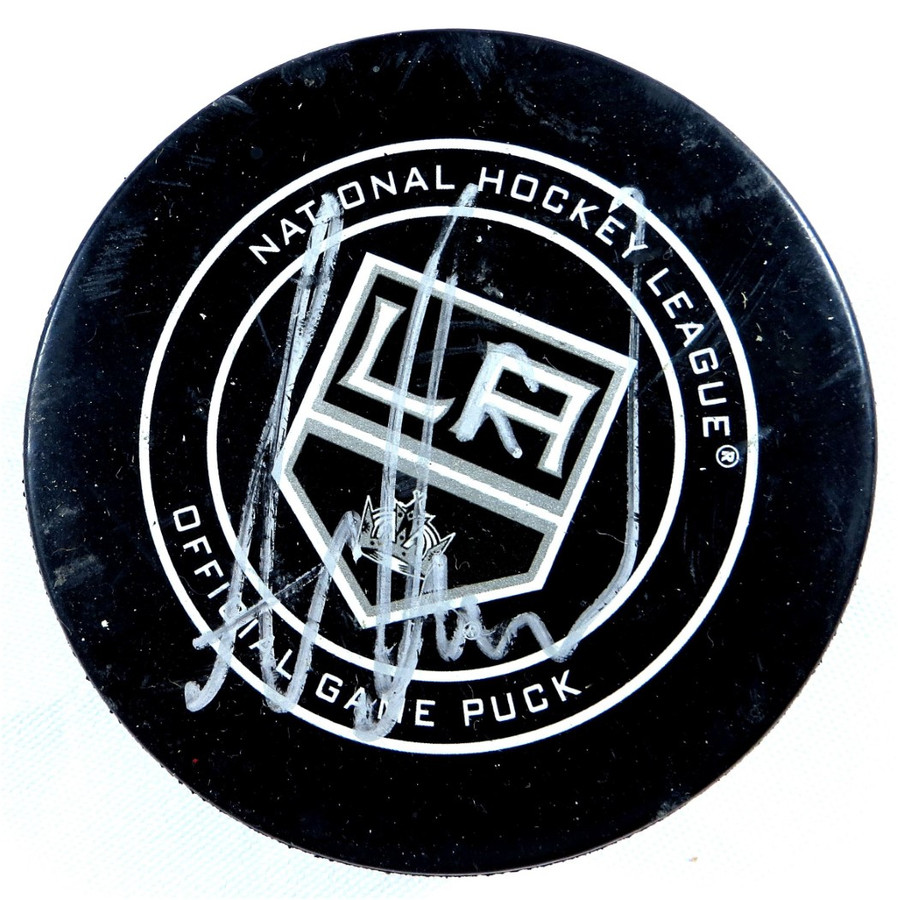 Adrian Kempe Signed Autographed Hockey Puck Kings Official Game Puck JSA AR12995