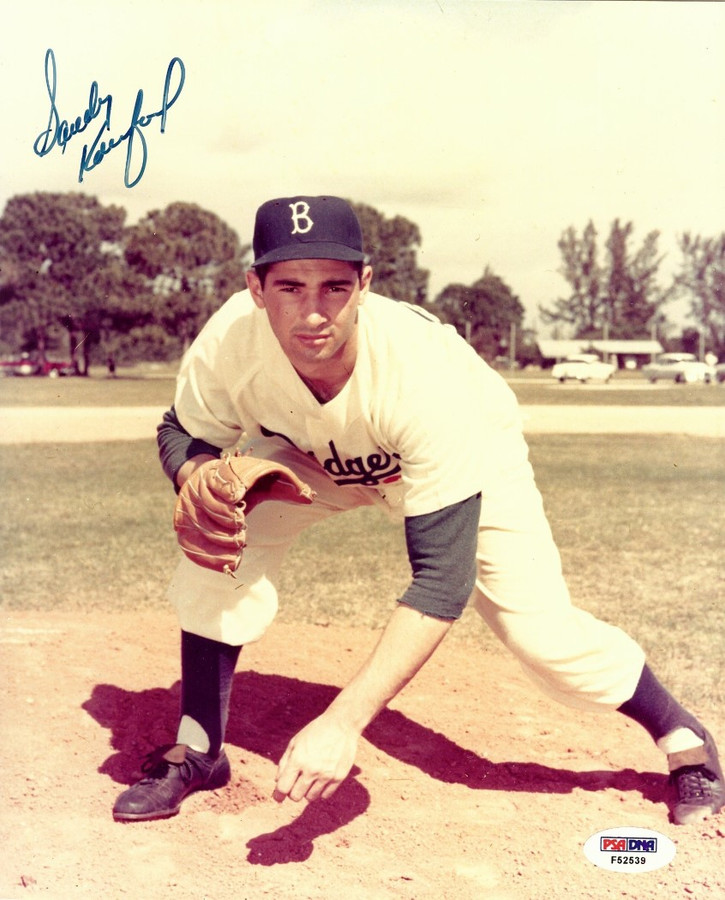 Sandy Koufax Signed Autographed 8X10 Photo Brooklyn Dodgers Vintage PSA F52539