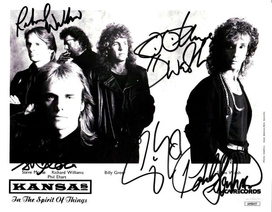 Kansas Band Signed Autograph 8X10 Photo Walsh Steinhardt Morse Ehart JSA AM56457