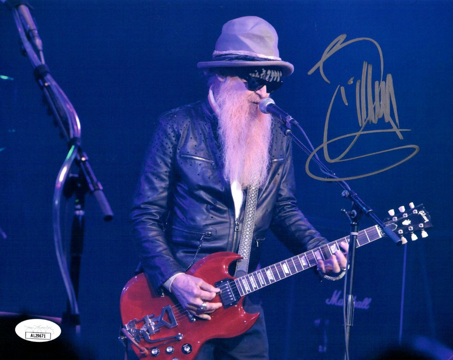 Billy Gibbons Signed Autographed 8X10 Photo ZZ Top Performing JSA AL29671