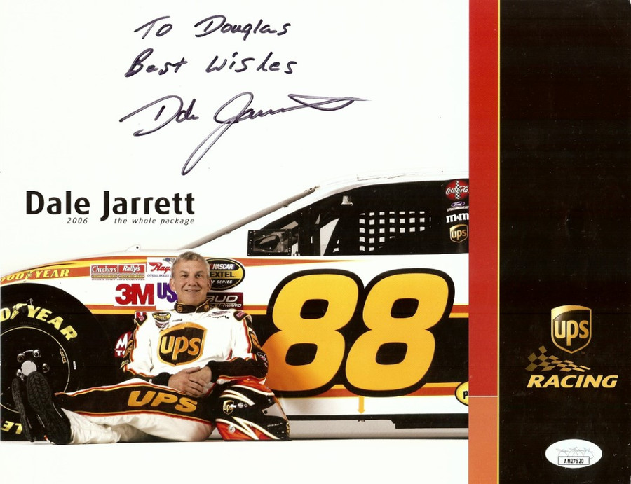 Dale Jarrett Signed Autograph 8.5X11 Photo NASCAR 2006 Personalized JSA AM27620