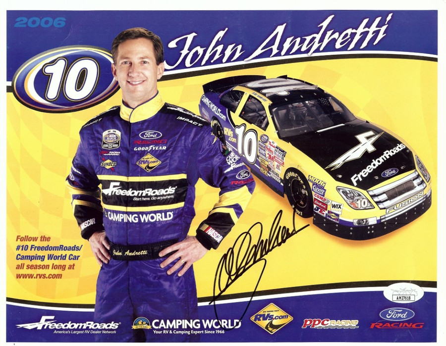 John Andretti Signed Autographed 8.5X11 Photo 2006 NASCAR JSA AM27618