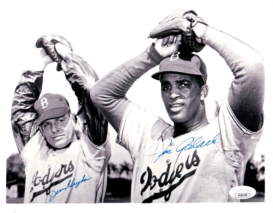 Joe Black Jim Hughes Dual Signed Autographed 8X10 Photo Dodgers JSA AL41179