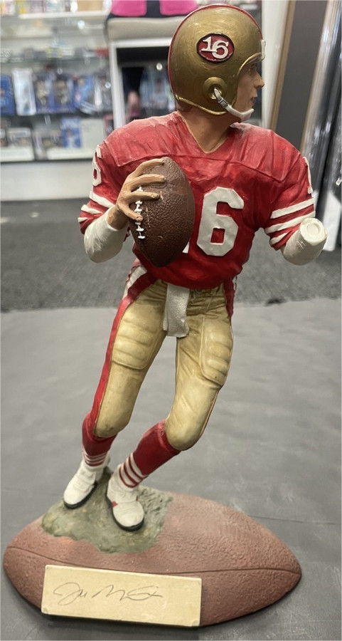 Joe Montana Signed 9" Gartlan Figurine 49ers Quarterback HAND BROKEN W/ COA