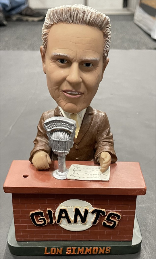 Lon Simmons Unsigned 5" Vintage Bobblehead Giants 49ers Announcer Booth