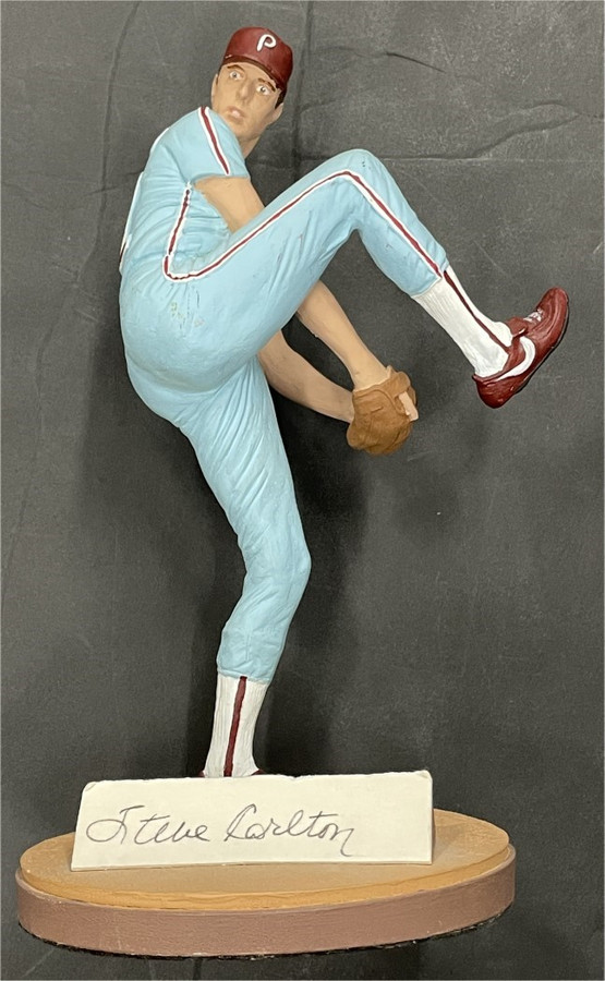 Steve Carlton Signed Autographed 9" Gartlan Figurine Phillies Pitcher W/ COA