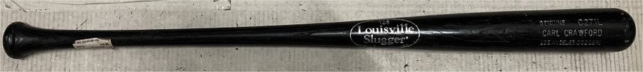 Carl Crawford Team Issued Baseball Bat Louisville Slugger Genuine Dodgers J