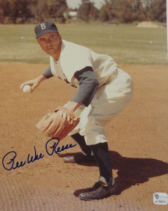 Pee Wee Reese Signed Autographed 8x10 Photograph Photo Brooklyn Dodgers GAI COA