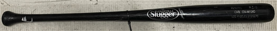 Carl Crawford Team Issued Baseball Bat Louisville Slugger Dodgers CRACKED D