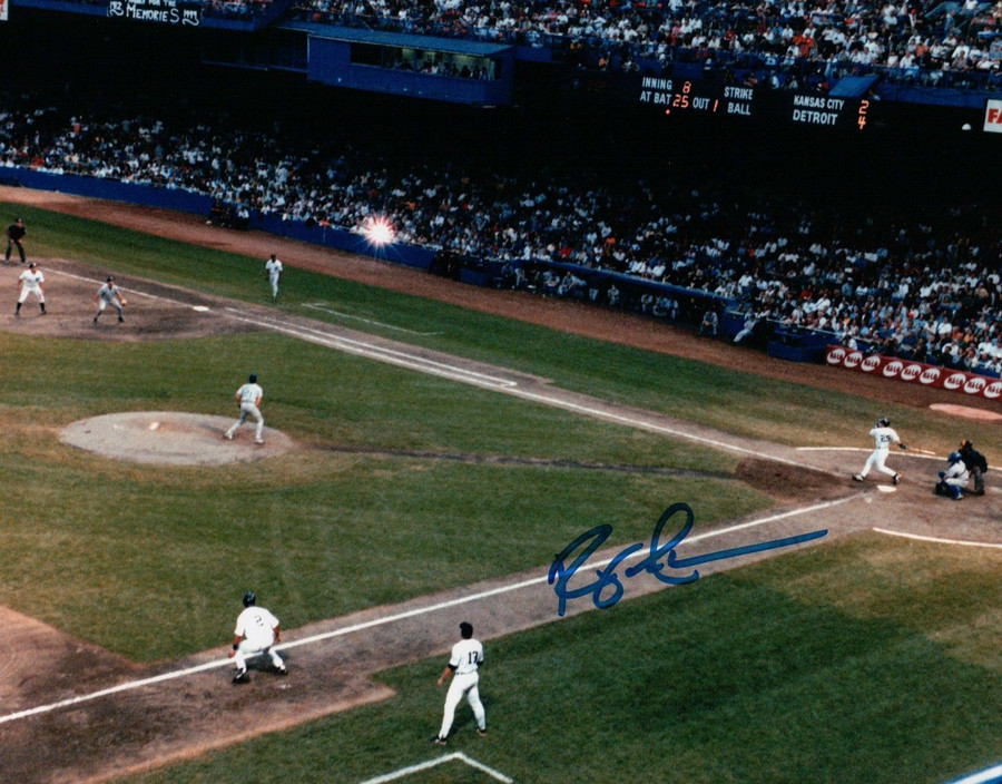 Robert Fick Signed 8X10 Photo Autograph Tiger Stadium Last HR Blue Ink w/COA