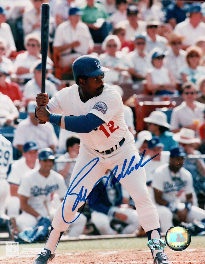 Bill Madlock Signed 8X10 Photo Autograph LA Dodgers Home at Bat Auto COA
