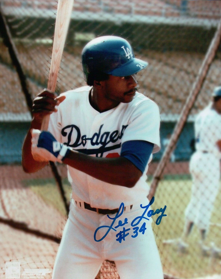 Lee Lacy Signed 8X10 Photo Autograph LA Dodgers Batting Cage Center Auto COA