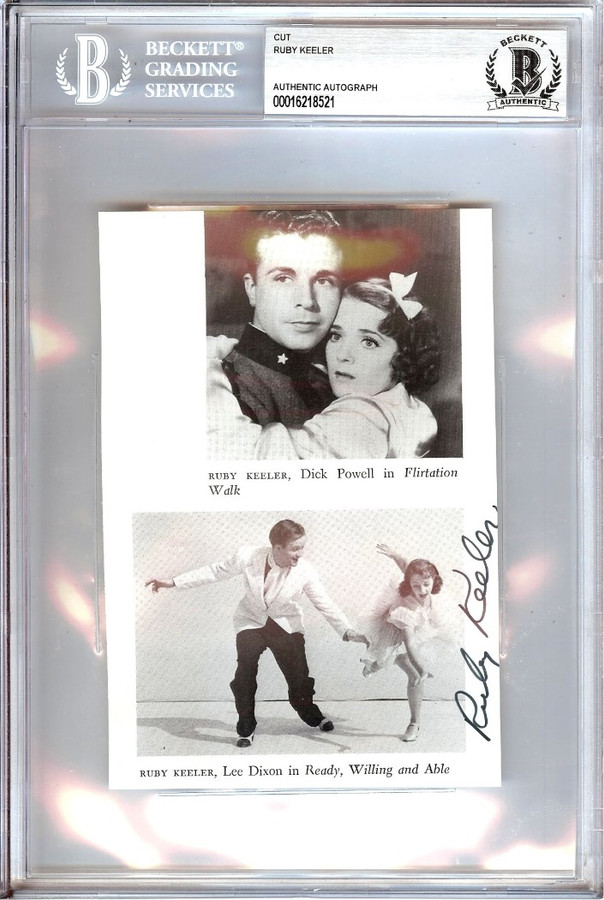 Ruby Keeler Signed Autograph Cut Signature Willing and Able BAS Encased 8521