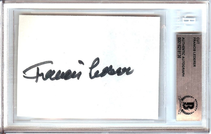 Francis Lederer Signed Autograph Cut Signature Hollywood Actor BAS Encased 8136