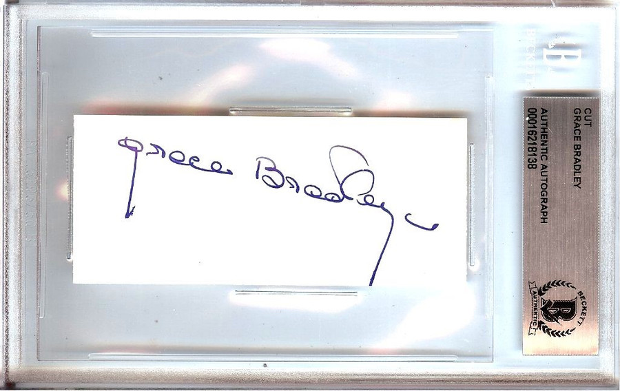 Grace Bradley Signed Autograph Cut Signature Hollywood Actress BAS Encased 8138