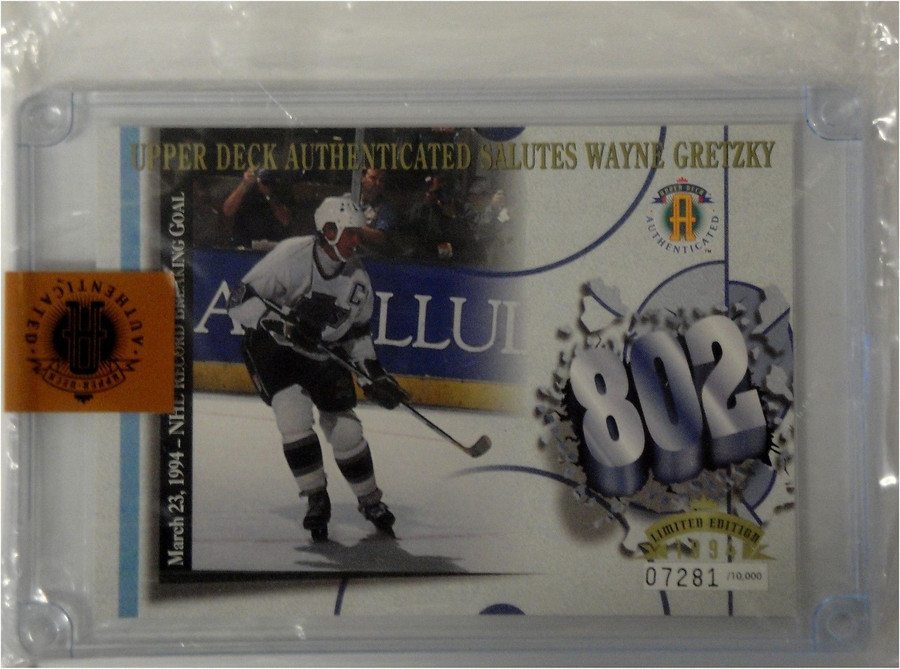 Wayne Gretzky NHL Hockey Collectors 3"x5" Jumbo 802 Trading Card King 7281/10000