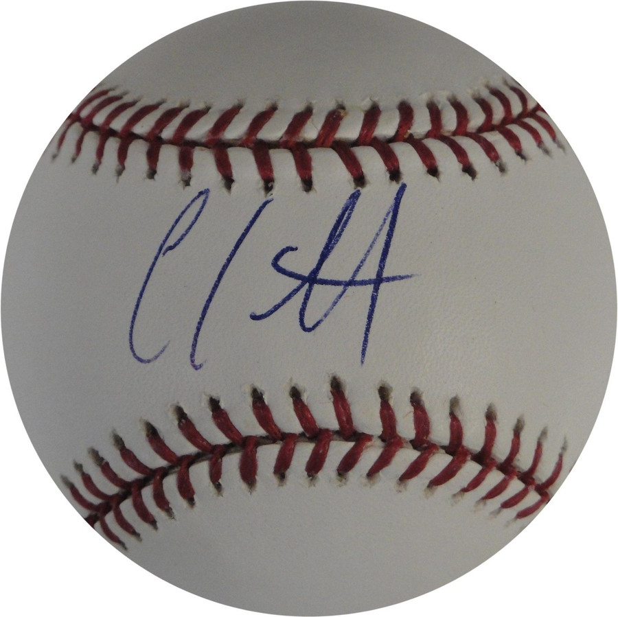 Cesar Carrillo Hand Signed Autographed Major League Baseball Blue Ink