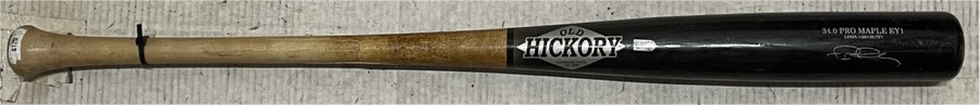 Timothy Federowicz Game Used Baseball Bat Old Hickory Dodgers Giants CRACKED MLB