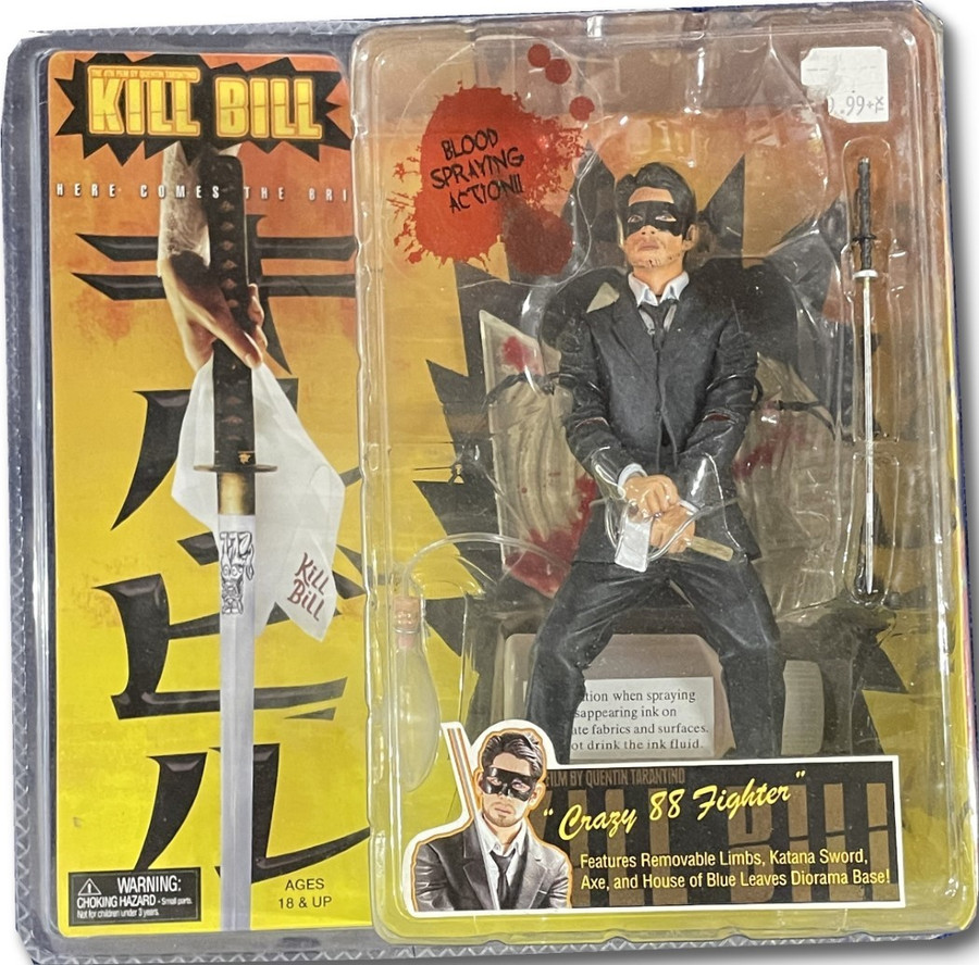 Crazy 88 Fighters 6" Figure Kill Bill Blood Spraying Action Meca Reels New
